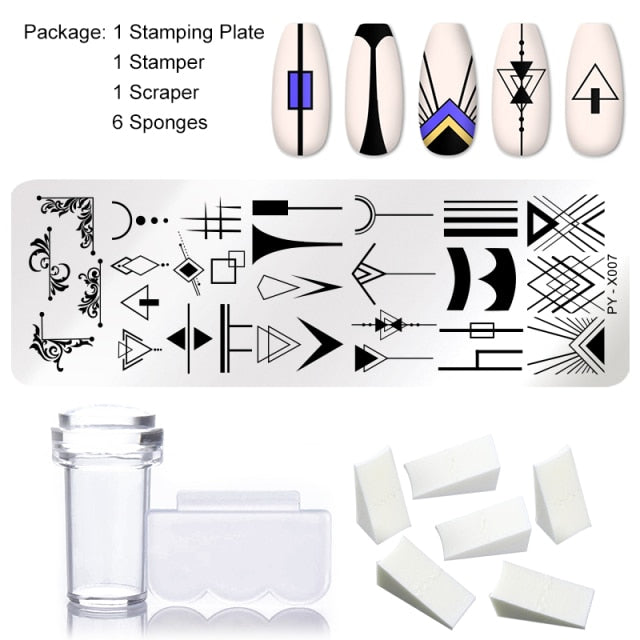 Nail Stamping Plates - 9pcs/Set