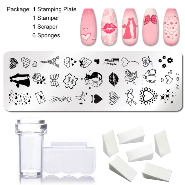 Nail Stamping Plates - 9pcs/Set