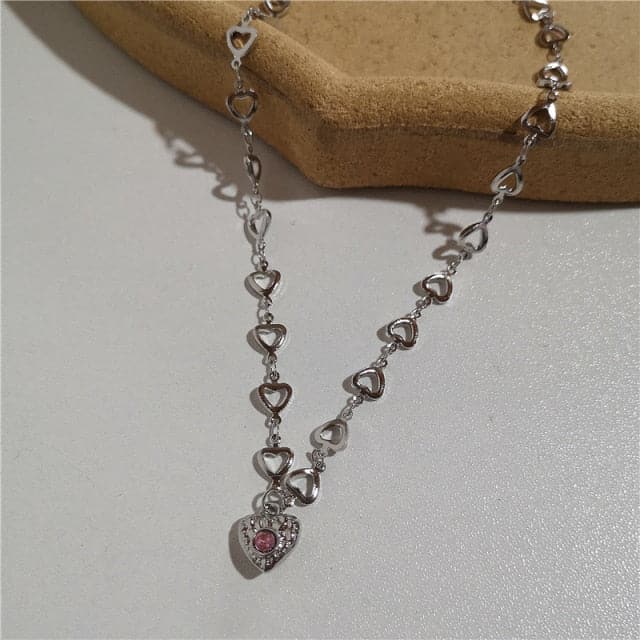 Silver Goth Pendant Necklace Jewelry