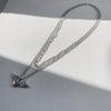 Silver Pendant Link Chain Necklace Jewelry