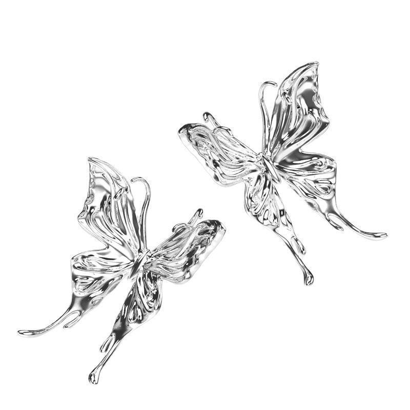 Silver Butterfly Fairy Earrings