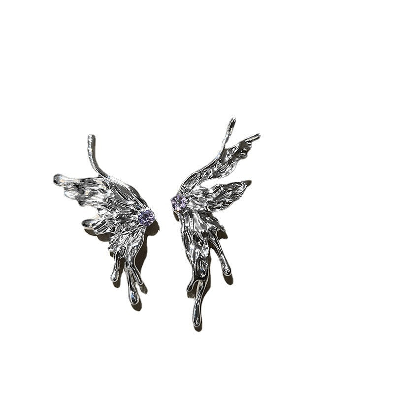 Silver Butterfly Fairy Earrings