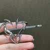 Cyber Goth Metal Heart Hair Pin